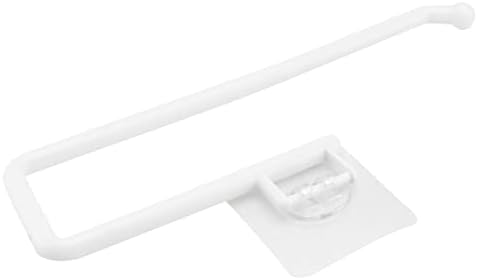 Yardenfun White Toilet Paper Holder No Punching Wall Mount Rack