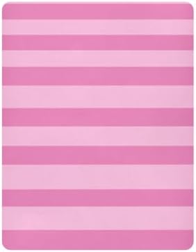 Dark Light Pink Stripes Fitted Crib Sheets for Baby Toddler