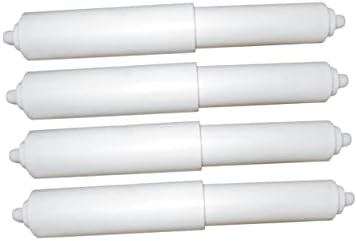 LALAFINA 4pcs White Toilet Paper Holder Roller Spring Loaded Replacement