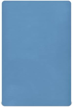 KEIGE Steel Blue Fitted Crib Sheet for Girls and Boys