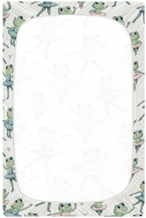 ALAZA Ballerina Frogs Crib Sheets for Kids