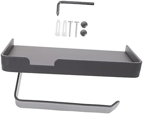 COLLBATH Wall Mount Toilet Paper Holder Shelf with Phone Storage
