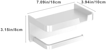 Self-Adhesive Toilet Paper Holder with Phone Shelf 1