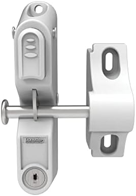 Barrette Outdoor Living 73050188 White Locking Gravity Latch Hardware