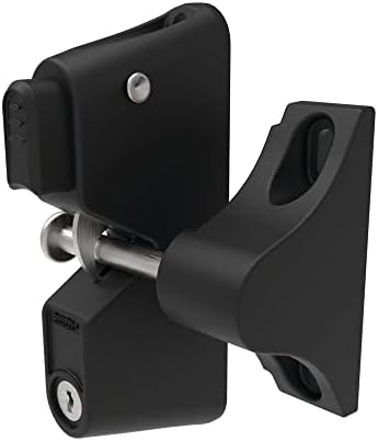 Barrette Outdoor Living Locking Gravity Latch Black One-Sided Key Entry 1