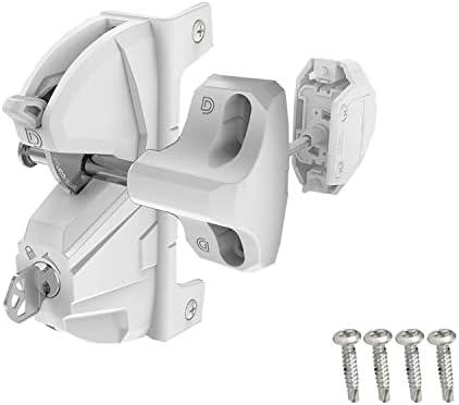 DD Technologies Deluxe LokkLatch Series 3 Key Lockable Gate Latch - White