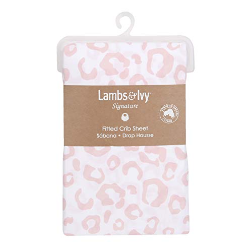 Lambs Ivy Organic Cotton Crib Sheet Leopard Print