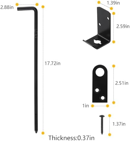 HOME MASTER HARDWARE 18 Black Cane Bolt Gate Latch