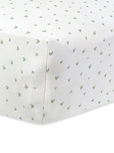 Under The Nile Organic Cotton Crib Sheet - Hearts 51 x 28