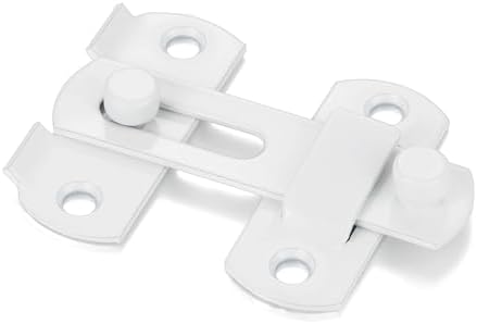3-Pack White Stainless Steel Barn Door Latches 275 x 202 Inch