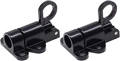 SHAUNI Slide Bolt Door Lock Hasp 2-Pack White Button