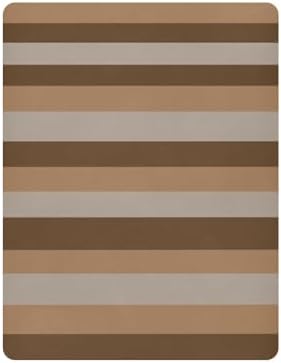 KICPOAY Dark Light Brown Stripes Crib Sheets Playard Sheets for Baby Toddler