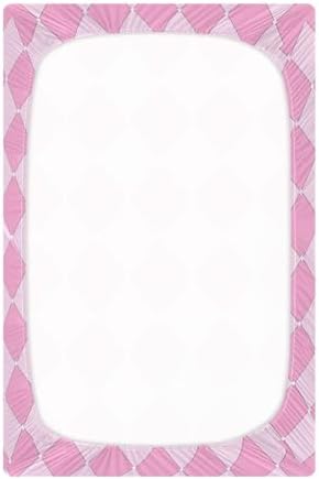 Cute Pink Princess Checkered Crib Sheets for Baby
