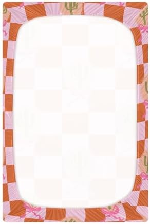 Gbjiemia Cactus and Bow Crib Sheets for Neutral Bassinet