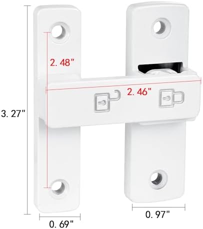 2 Packs 180 Degree Barn Door Latches with Screws