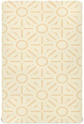 KICPOAY Geometric Yellow Crib Sheet for Baby Toddler