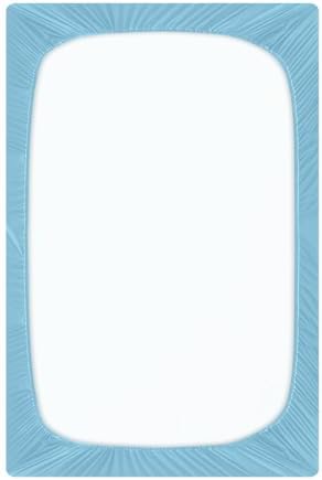 KEIGE Sky Blue 02 Fitted Crib Sheet for Baby Bed