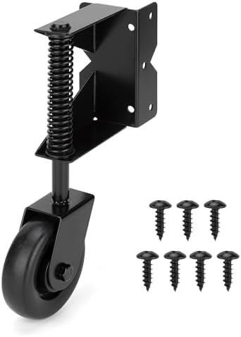 4 Inch Heavy Duty Gate Caster with 360 Degree Swivel Black