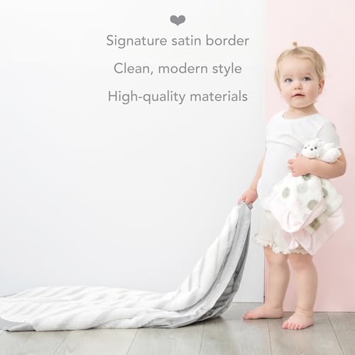 Little Giraffe Luxe Blanket with Satin Trim - 29x35 Inches