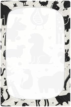 ALAZA Cartoon Forest Animals Crib Sheets for Kids