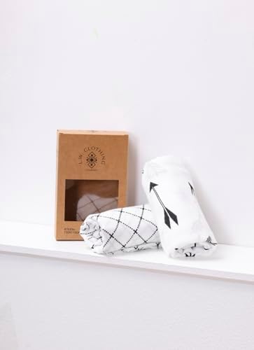 Premium Muslin Swaddle Blankets 47x43 Inch Gender-Neutral