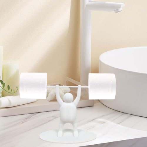 Funny Weightlifter Toilet Roll Holder 3D Printed Bathroom Decor