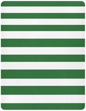 KICPOAY White Green Stripes Crib Sheets for Baby Toddler