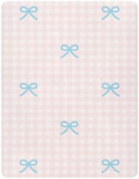 Pink Checkered Blue Crib Sheets for Baby Toddler