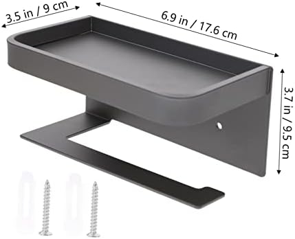 HEALEEP Wall-Mounted Toilet Paper Holder with Shelf 1