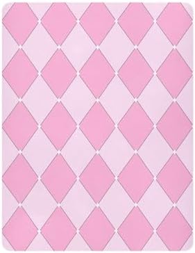 Cute Pink Princess Checkered Crib Sheets for Baby