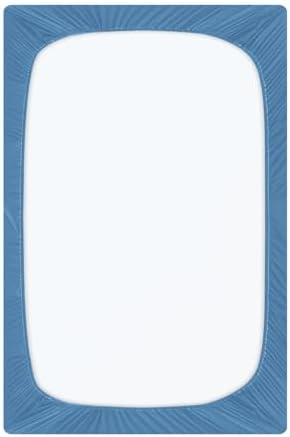 KEIGE Steel Blue Fitted Crib Sheet for Girls and Boys