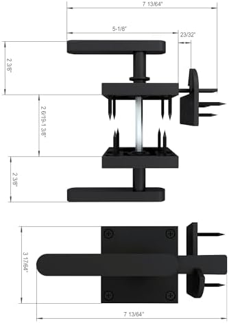 JUBEST Heavy Duty Anti Sag Gate Kit with Adjustable Latch