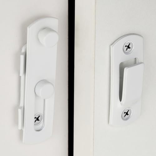 3-Pack White Stainless Steel Barn Door Latches 275 x 202 Inch