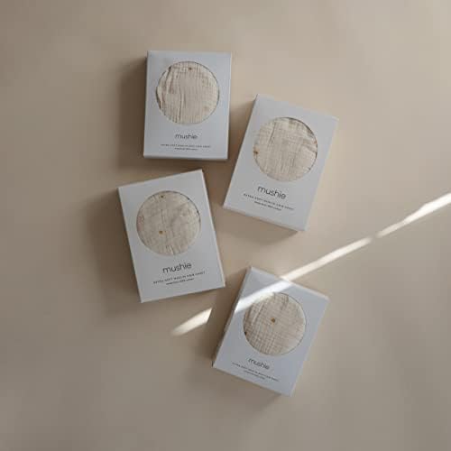 Mushie Extra Soft Muslin Mini Crib Sheet - Sun 1