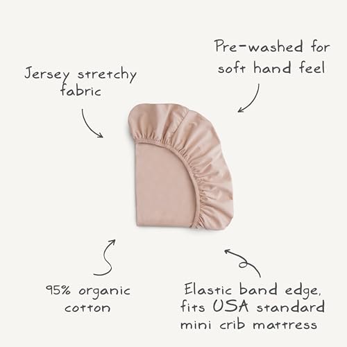 Mushie Stretchy Soft Mini Crib Sheet - Fitted 24 x 38 Tradewinds
