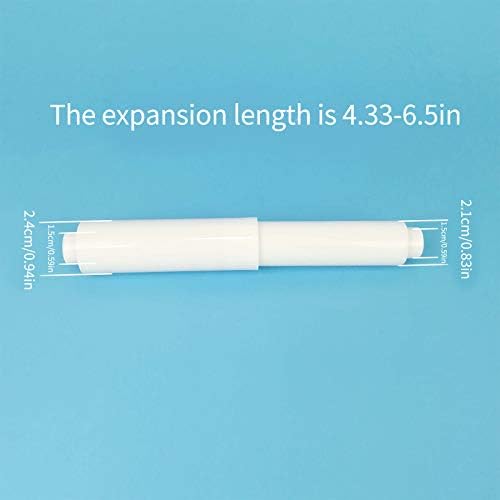 Plastic Toilet Paper Roller Replacement 2 Pack White