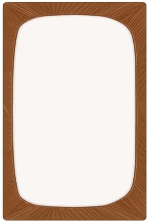 KEIGE Brown 02 Fitted Crib Sheet for Baby