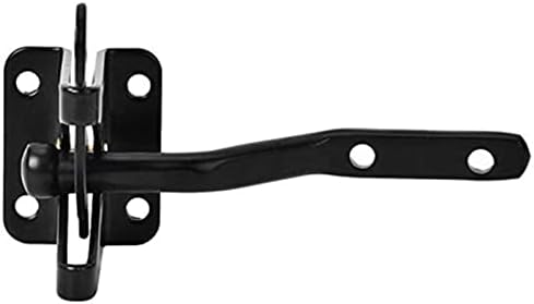 SHAUNI 2Pcs Steel Black Gate Latch Automatic Lever Lock