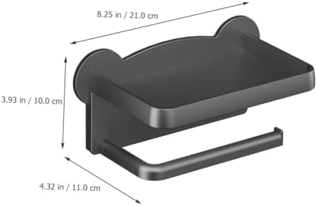 TEHAUX Wall Mount Toilet Paper Holder Double Design No Drill Installation