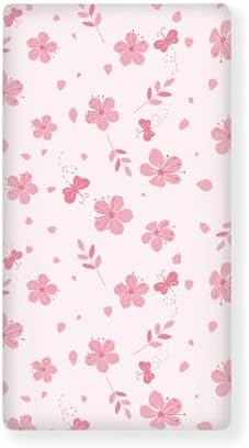 Cherry Blossom Pink Fitted Crib Sheet 28x52