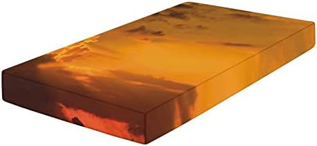 XISUNYA Decorative Crib Sheet Sky Sunset Print 28x52 Microfiber