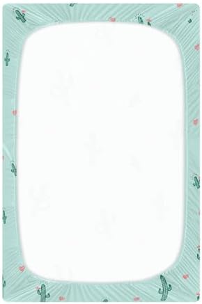 Cactus and Hearts Crib Sheets for Baby Toddler 1