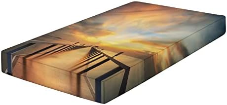 XISUNYA Decorative Crib Sheet 28x52 Seascape Print