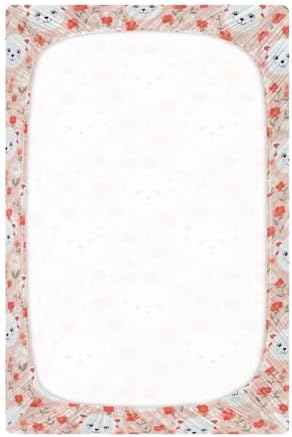 KEIGE Cute Sheep Fitted Crib Sheet for Girls and Boys