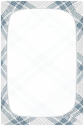 KICPOAY Scotland Plaid White Crib Sheets for Baby Toddler