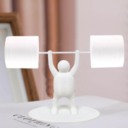 Funny Weightlifter Toilet Roll Holder 3D Printed Bathroom Decor
