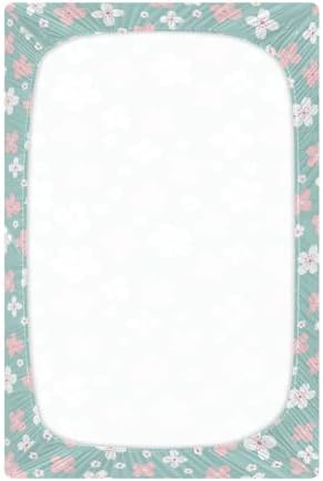MNSRUU Crib Sheets with Cherry Blossom Print