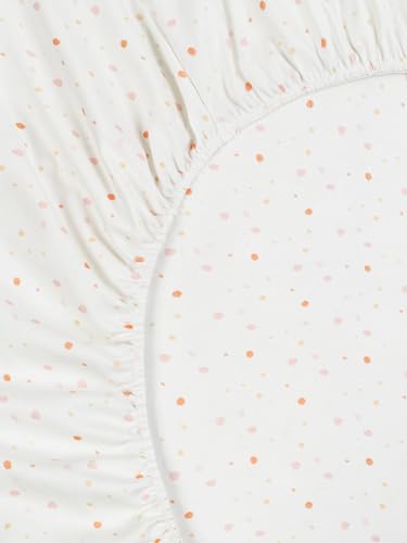 Under The Nile Organic Cotton Crib Sheet - Pink Dots