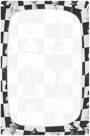 ALAZA Black White Buffalo Plaid Crib Sheets for Girls and Boys 1