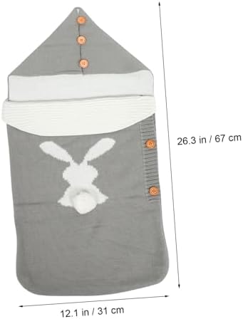 SUPVOX Adorable Rabbit Swaddling Blanket for Newborns